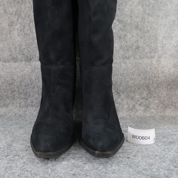 Zodiac Shoes Women 7.5 Boot Tall Western Ronson Fashion Cuban Heel Black OTK Zip - Picture 4 of 16